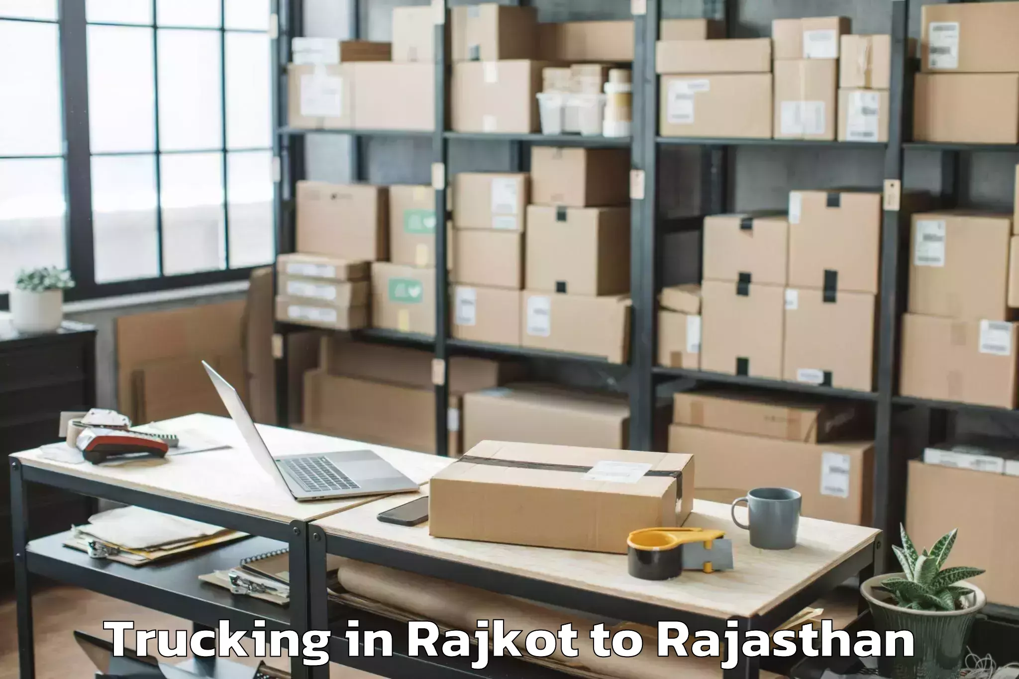 Easy Rajkot to Jayoti Vidyapeeth Womens Unive Trucking Booking